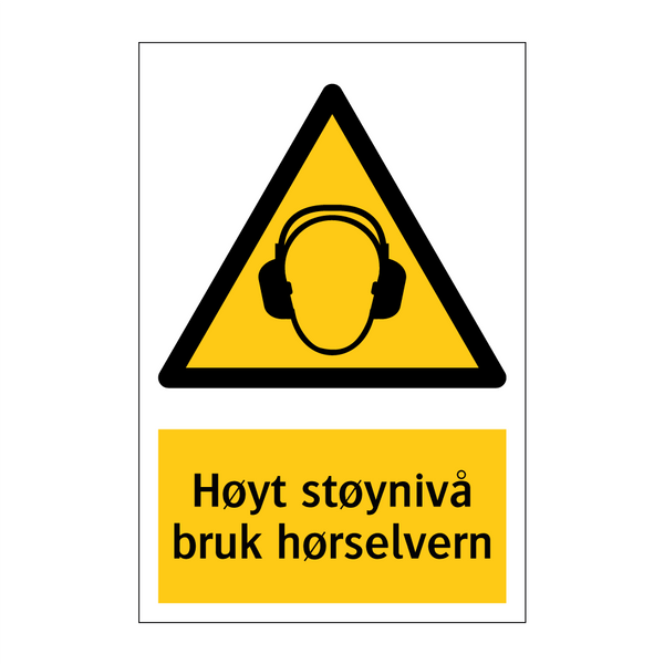 Høyt støynivå bruk hørselvern