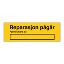 Reparasjon pågår