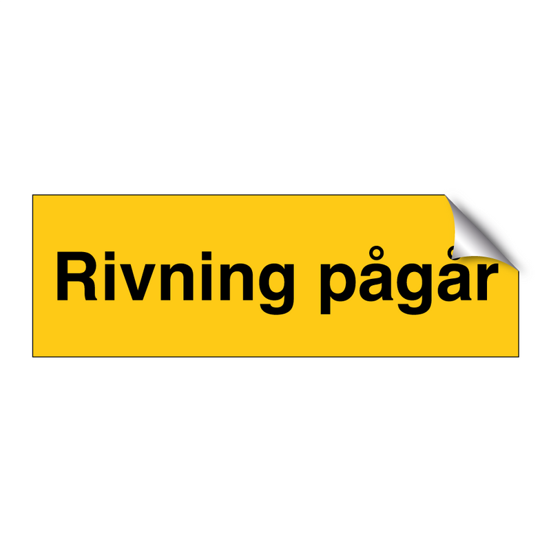 Riving pågår