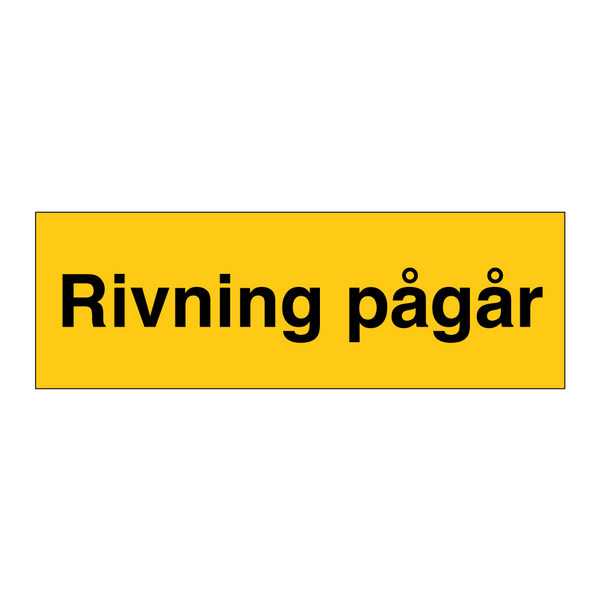 Riving pågår