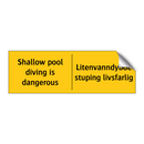 Shallow pool diving is dangerous - Liten vanndybde stuping livsfarlig