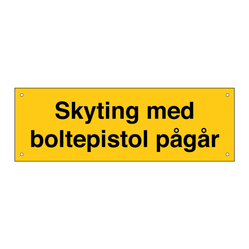 Skyting med boltepistol pågår & Skyting med boltepistol pågår & Skyting med boltepistol pågår