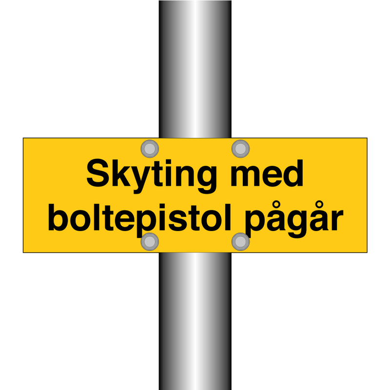 Skyting med boltepistol pågår & Skyting med boltepistol pågår & Skyting med boltepistol pågår