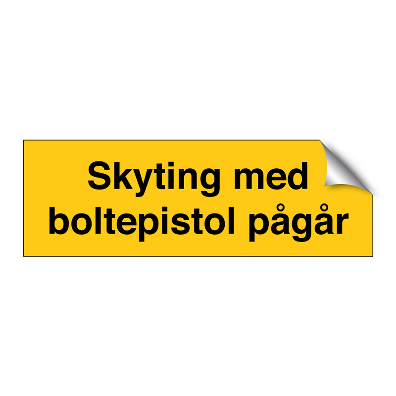Skyting med boltepistol pågår & Skyting med boltepistol pågår & Skyting med boltepistol pågår