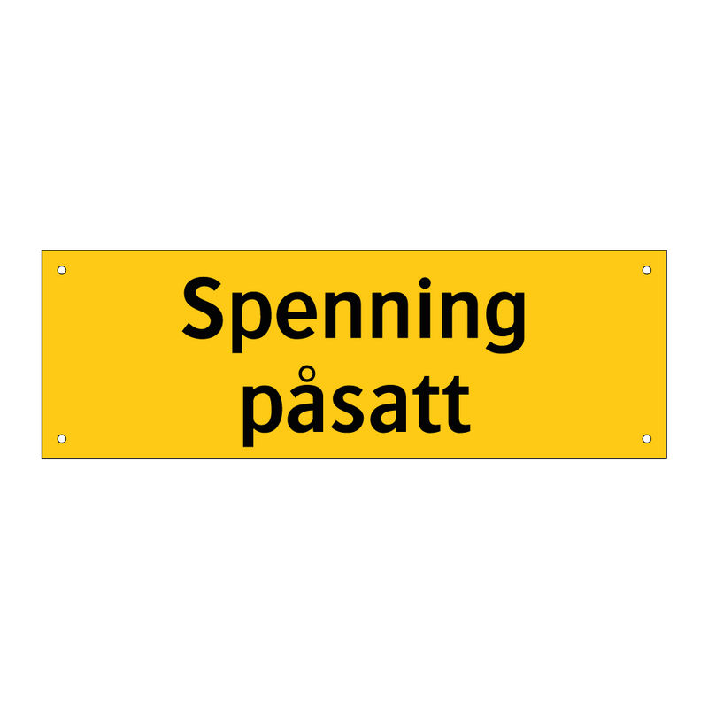 Spenning påsatt & Spenning påsatt & Spenning påsatt & Spenning påsatt & Spenning påsatt