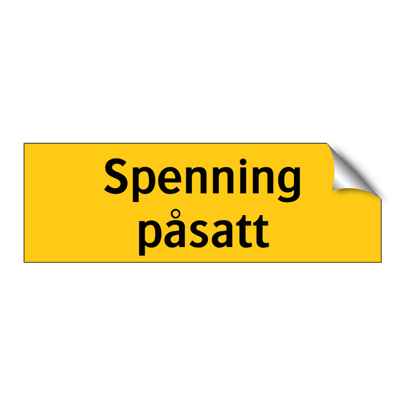 Spenning påsatt & Spenning påsatt & Spenning påsatt & Spenning påsatt & Spenning påsatt