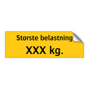 Største belastning