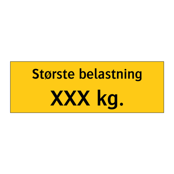 Største belastning