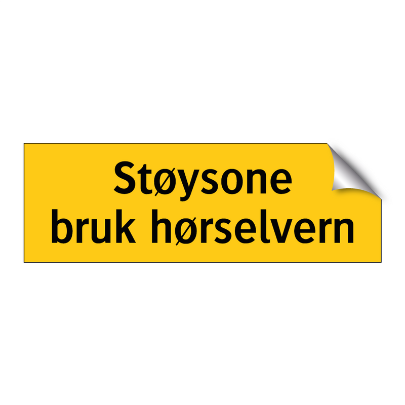 Støysone bruk hørselvern & Støysone bruk hørselvern & Støysone bruk hørselvern