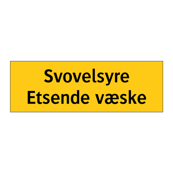 Svovelsyre etsende væske