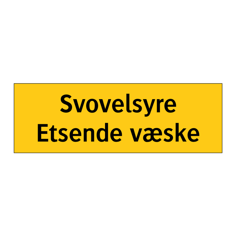 Svovelsyre etsende væske & Svovelsyre etsende væske & Svovelsyre etsende væske