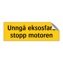 Unngå eksosfare stopp motoren
