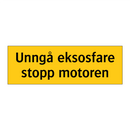 Unngå eksosfare stopp motoren