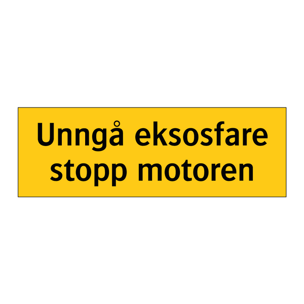 Unngå eksosfare stopp motoren