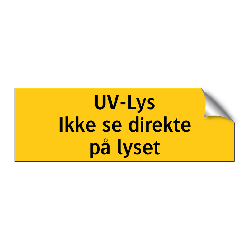 UV-lus ikke se direkte på lyset & UV-lus ikke se direkte på lyset