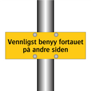 Vennligst benyy fortauet på andre siden