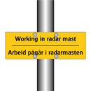Working in radar mast Arbeid pågår i radarmasten