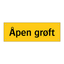 Åpen grøft