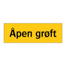 Åpen grøft
