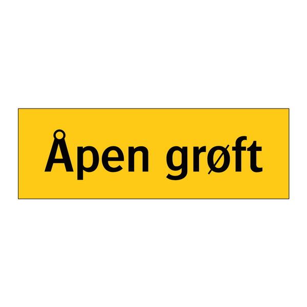 Åpen grøft & Åpen grøft & Åpen grøft & Åpen grøft & Åpen grøft & Åpen grøft