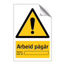 Arbeid pågår Fjernes bare av