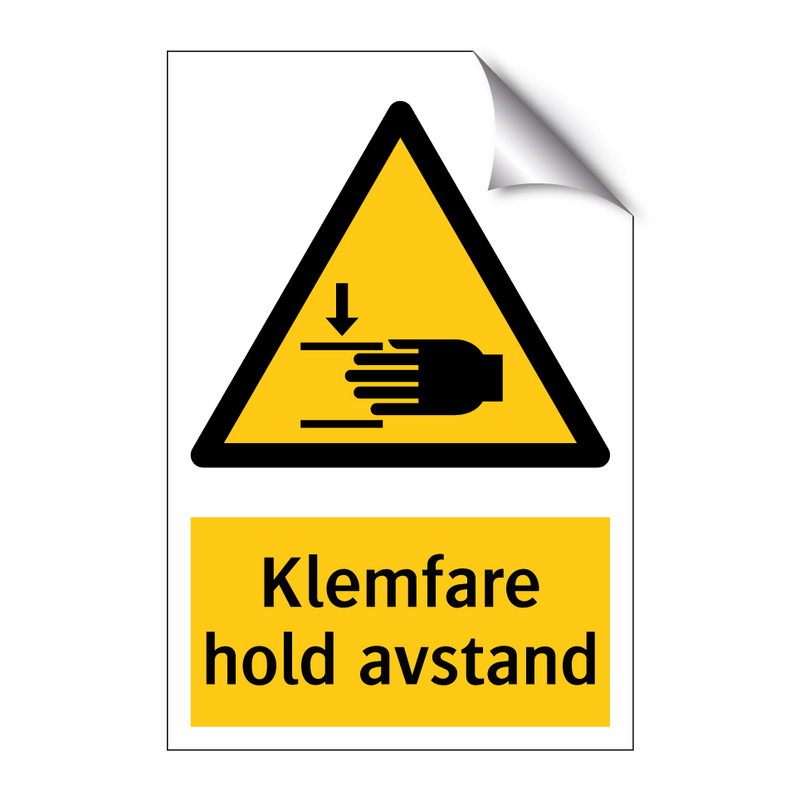 Klemfare Hold avstand & Klemfare Hold avstand & Klemfare Hold avstand & Klemfare Hold avstand